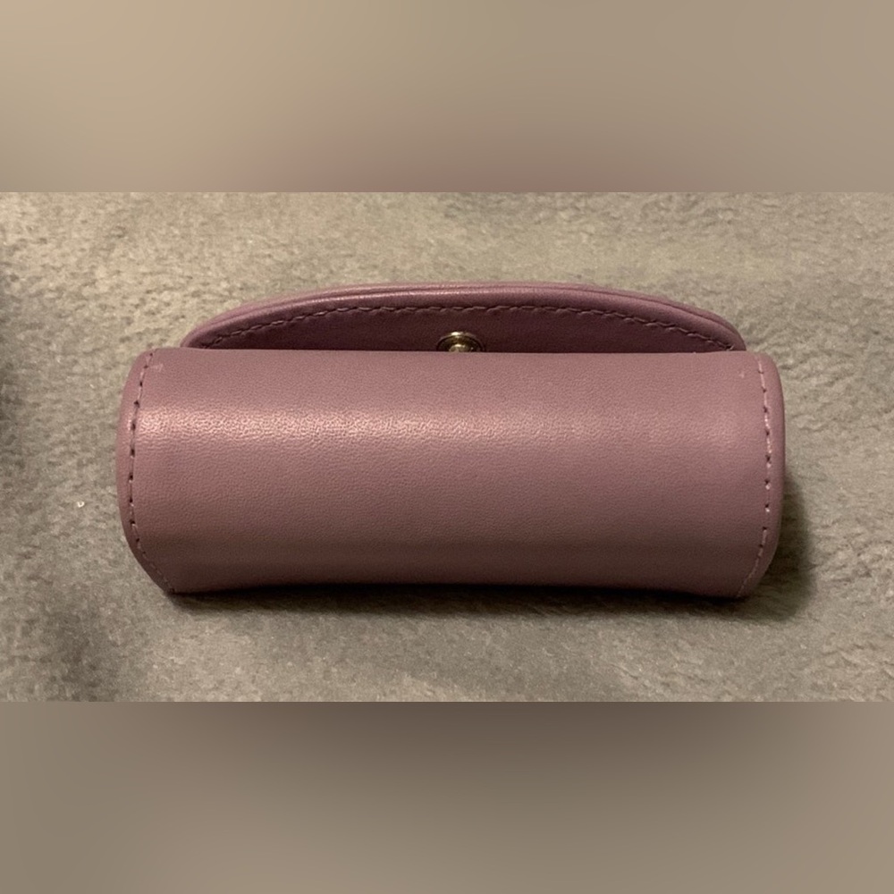 RARE Vintage NWOT COACH Lilac Purple Leather Lipstick Case with Cosmetic Mirror - Picture 2 of 14